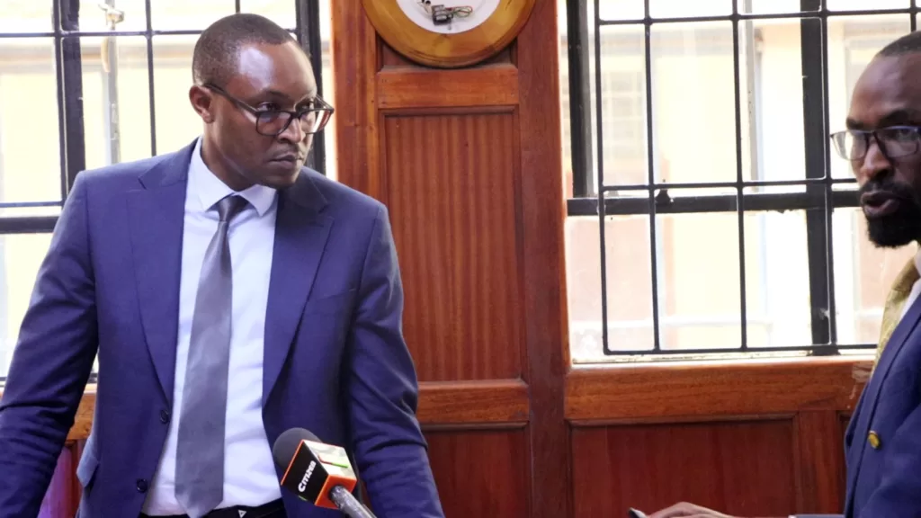 Photo of Safaricom senior manager Zachary Mburu in court