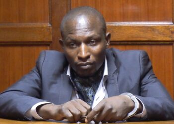 Activist Francis Awino on the dock at milimani Magistrate court for plea taking on 23rd of April 2026