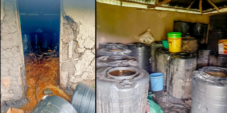 Police Destroy 6,510 Litres of Kangara in Kisii Illicit Brewing Crackdown